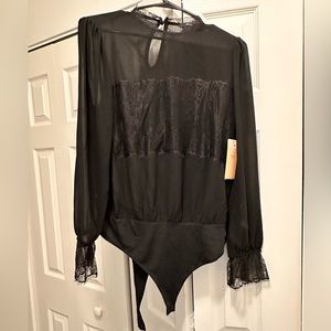 Black body suit sheer